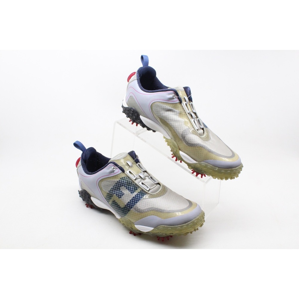 FootJoy Freestyle Soft Spike Golf Shoes 57334 (Gray/Navy/Berry)  Size 8 M